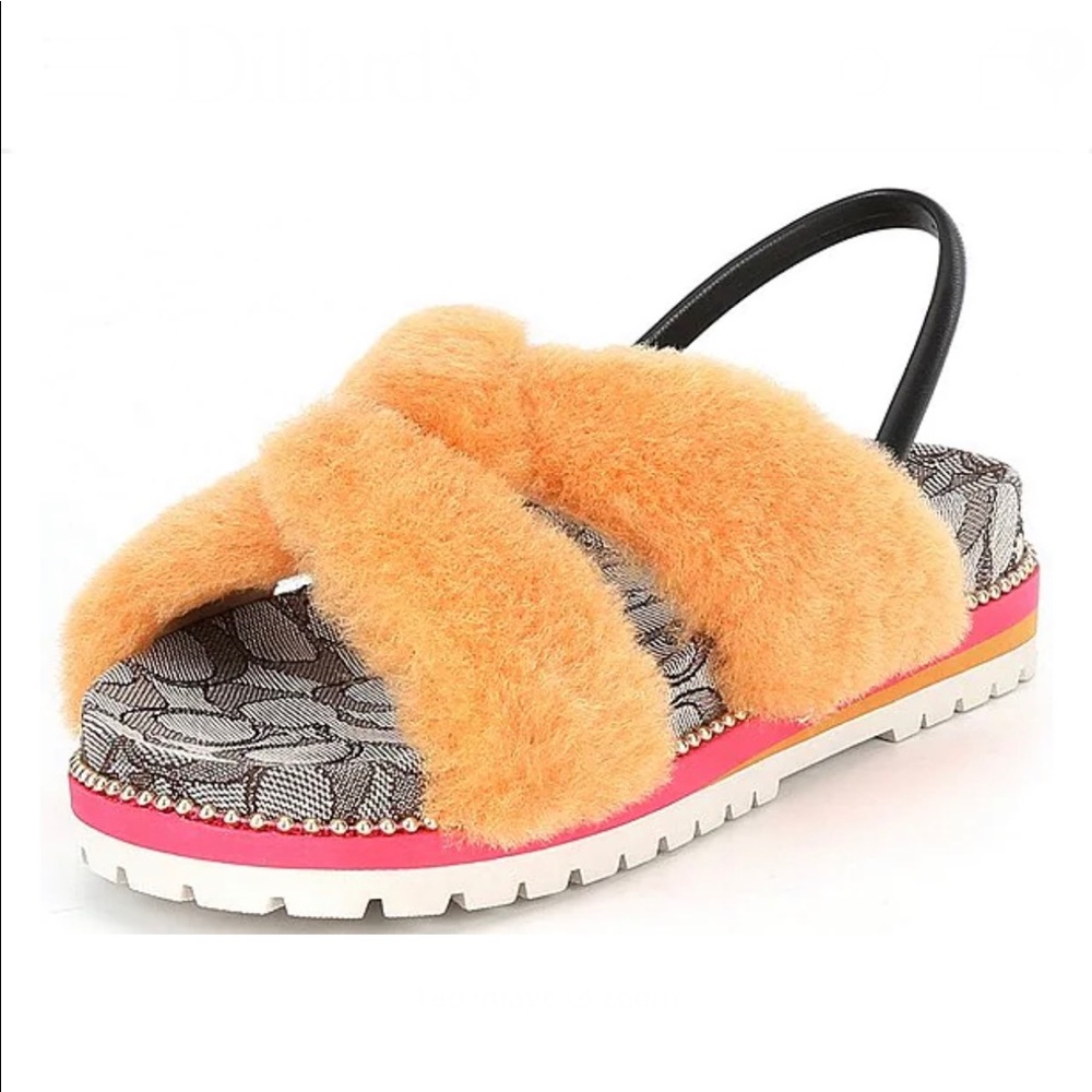 COACH
Tally Shearling Sling Sandals🍎 - Picture 3 of 6